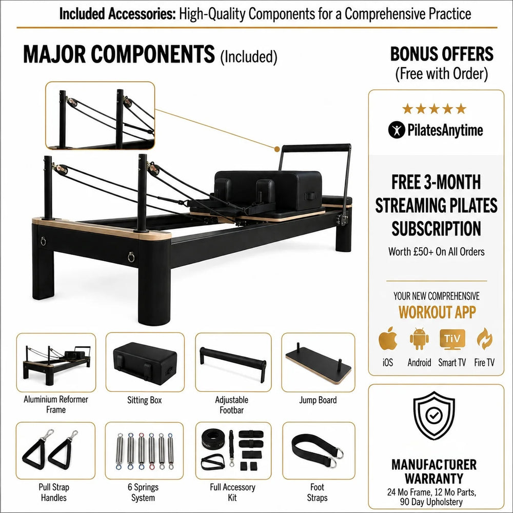 Origin Commercial Aluminium Studio Pilates Reformer Machine