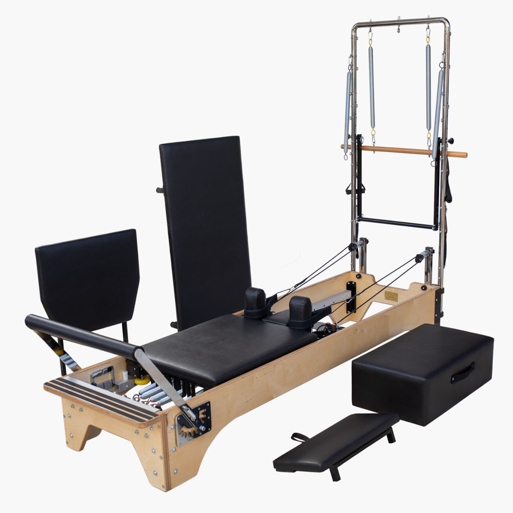 SET Pilates Master Wood Reformer with Tower