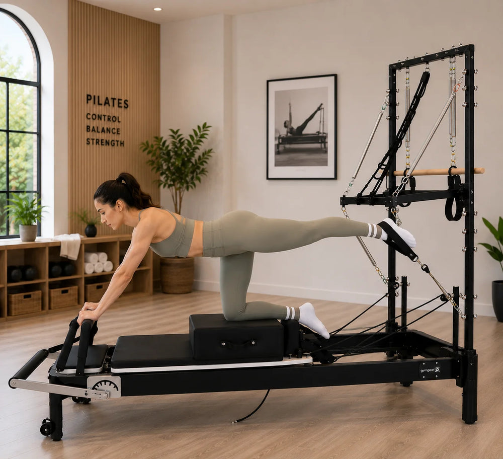 Gym Gear Aluminium Reformer with Tower System / Half Trapeze