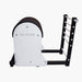 Set Pilates SBL Ladder Barrel with a white front plate and black frame, featuring a curved foam roller and a ladder-style support frame with white bars.