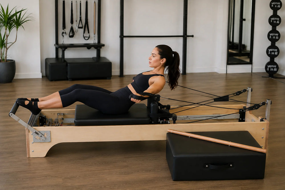 SET Pilates Master Wood Reformer Bed