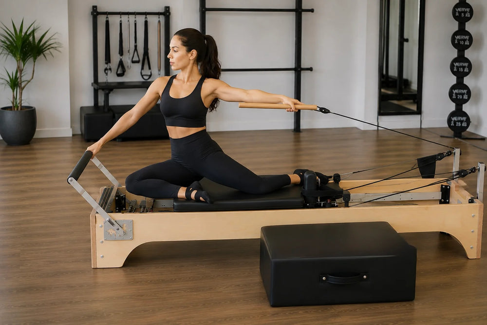 SET Pilates Master Wood Reformer Bed