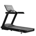 Black treadmill with StarTrac branding on a white background