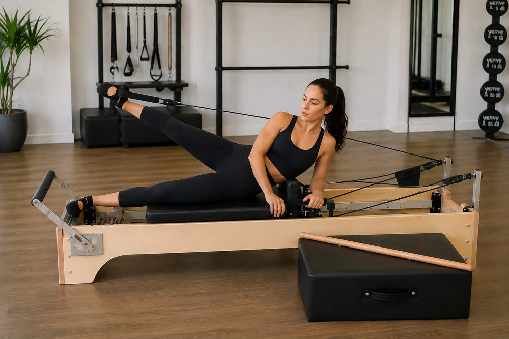 SET Pilates Master Wood Reformer Bed
