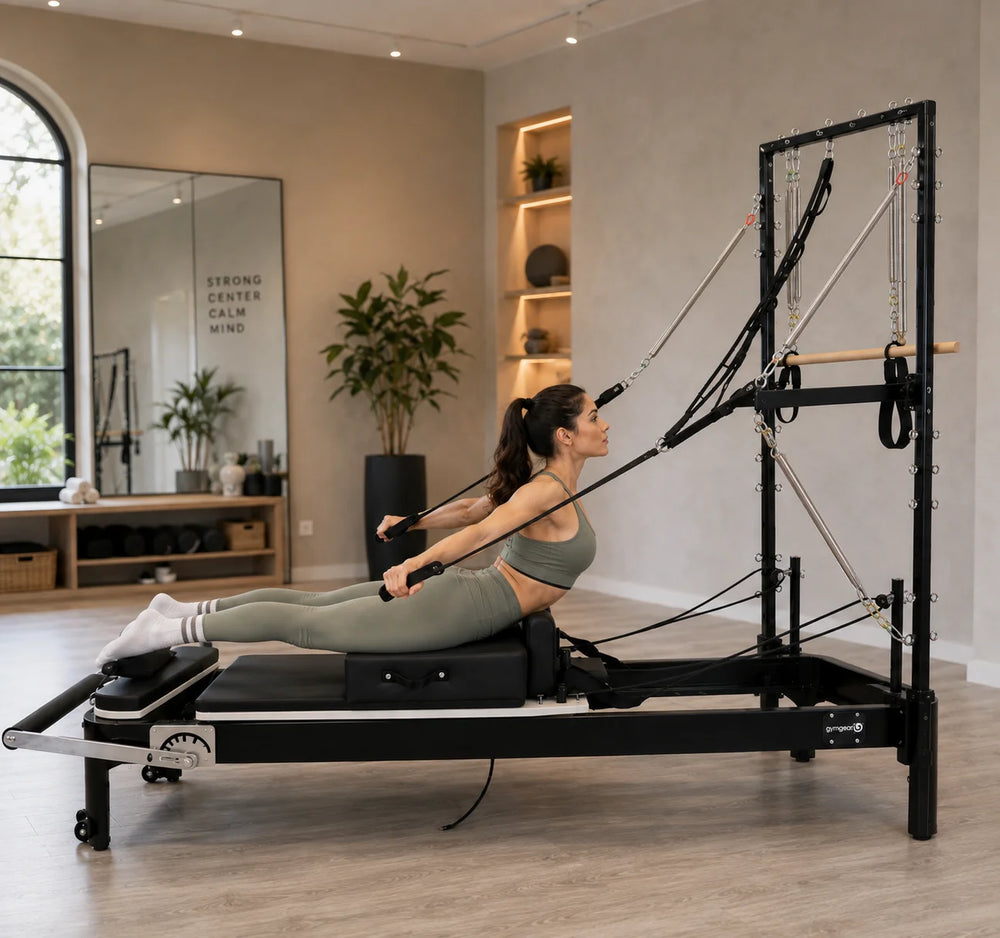 Gym Gear Aluminium Reformer with Tower System / Half Trapeze