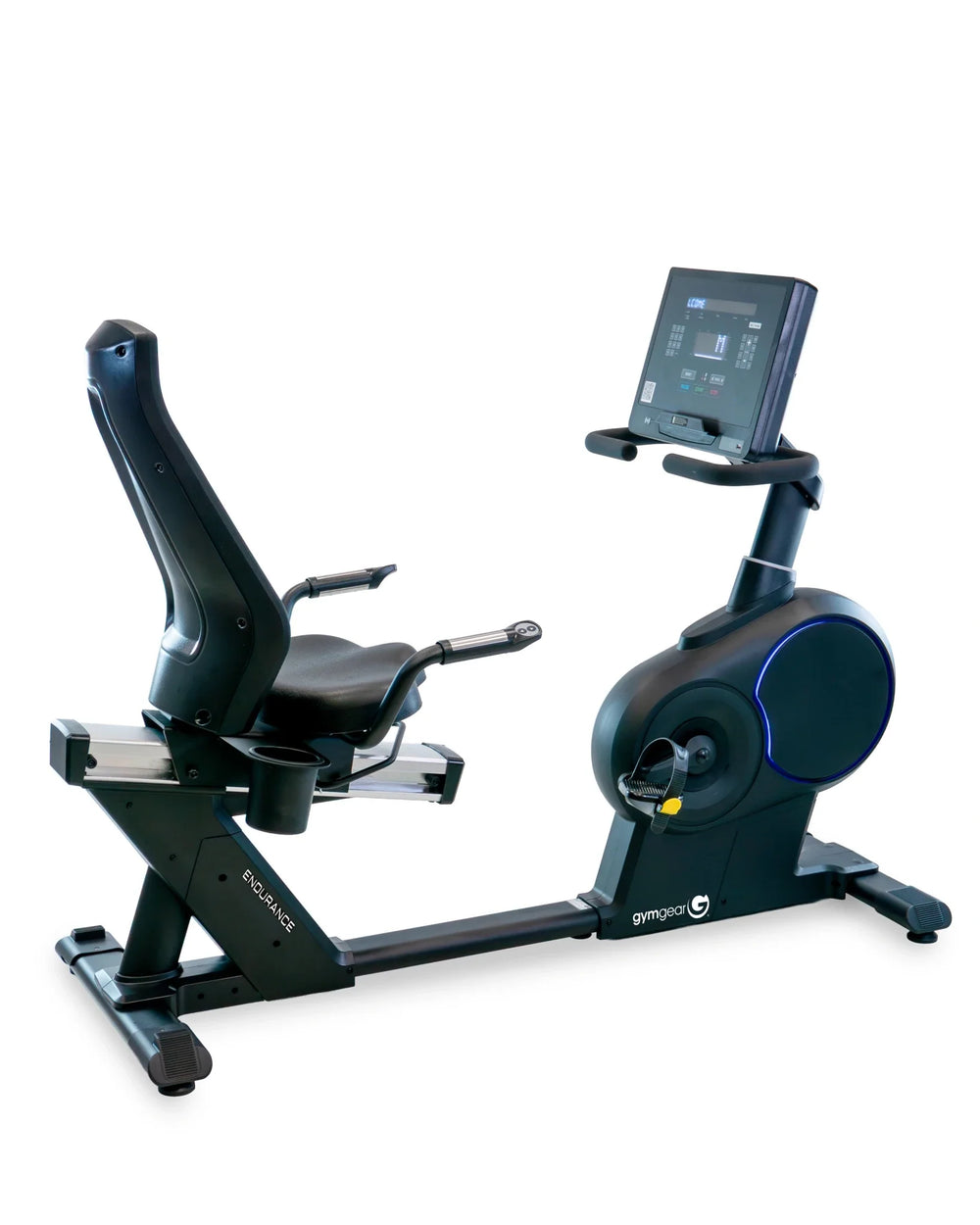 Gym Gear Endurance Commercial Recumbent Bike on a white background