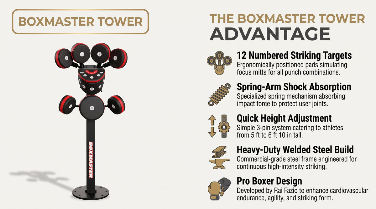 StairMaster BoxMaster Tower infographic