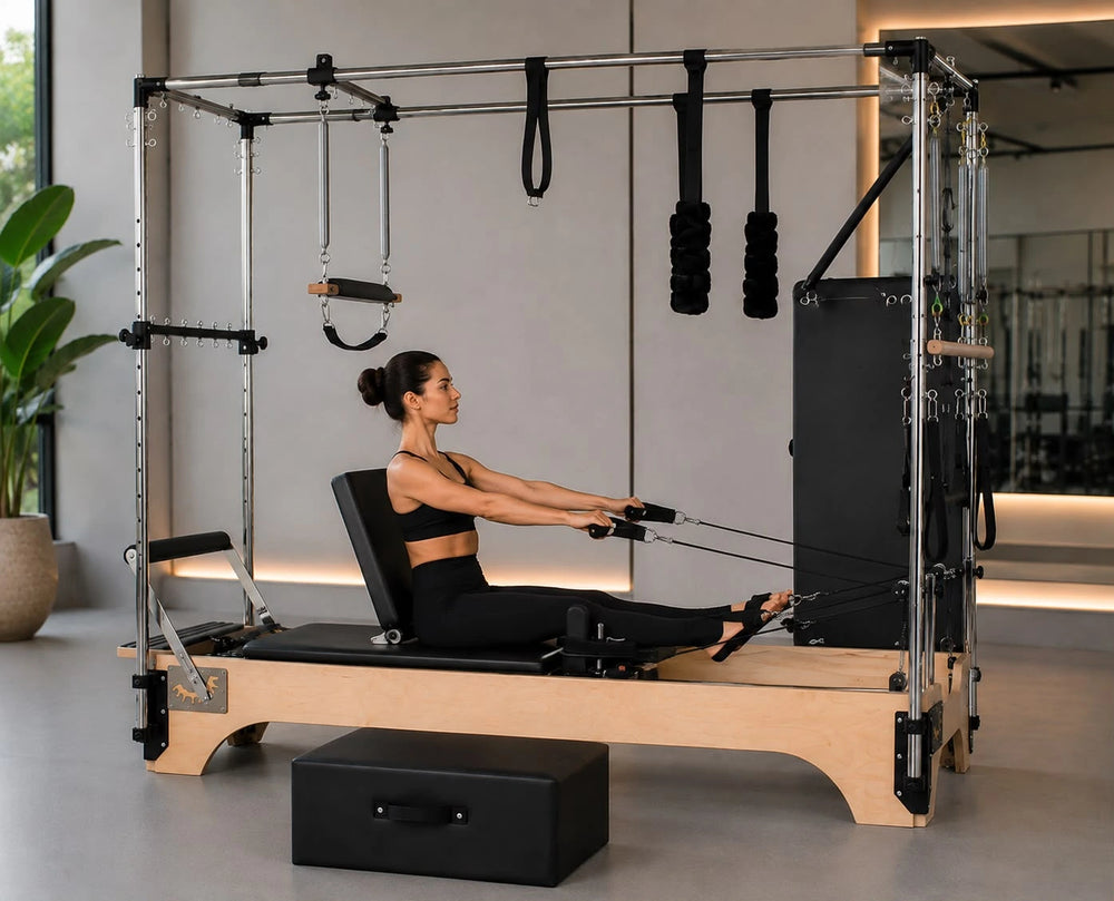 SET Pilates SECR Wooden Cadillac Reformer Trapeze Table