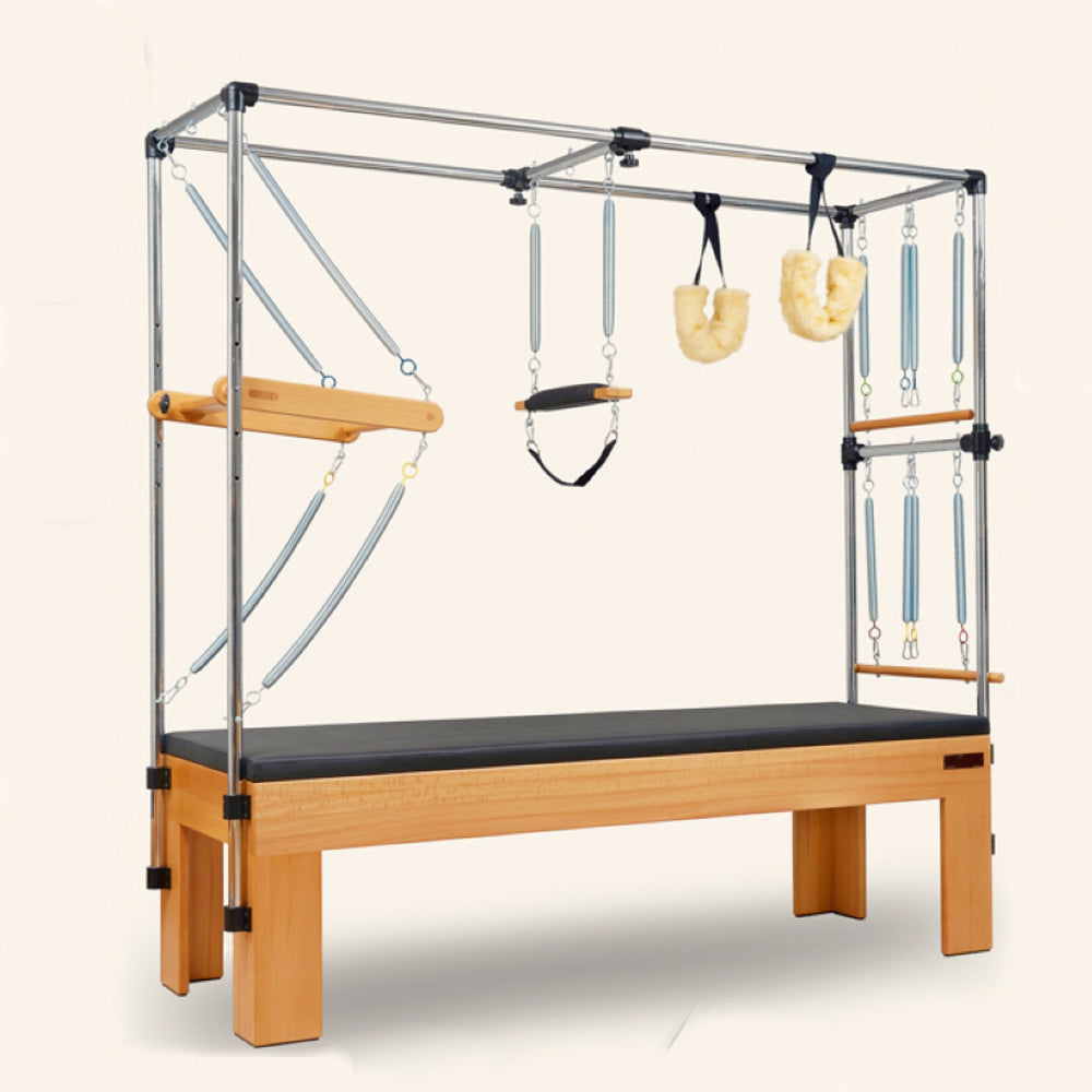 A Pilates reformer machine 