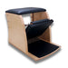 Origin Fitness Pilates Combo Chair with black padded seat, footrest, and handlebar, shown on a white background.